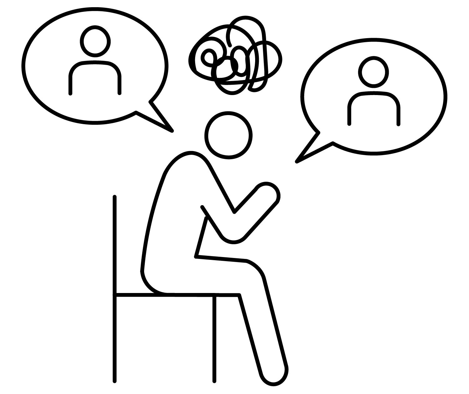 ガクチカに悩むイラスト